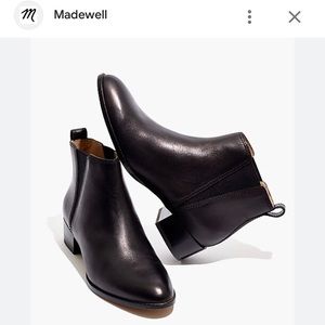 madewell // size 7 black leather carina chelsea boots